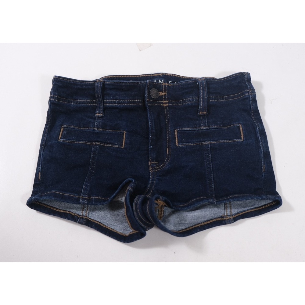 American Eagle Denim Shorts Women 000 Dark Wash Micro Short Next Level Stretch